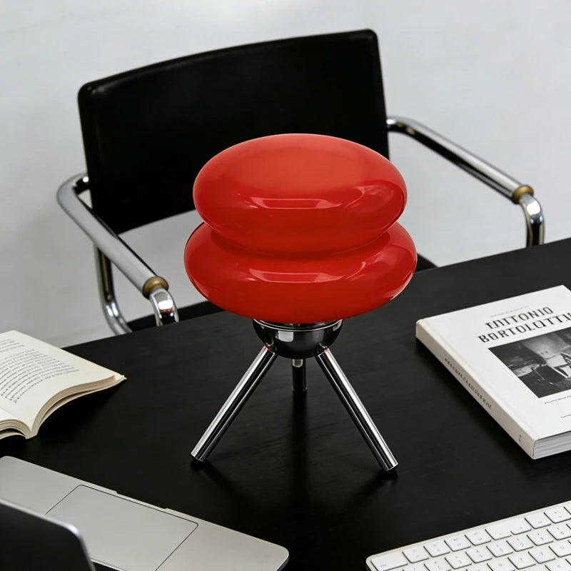 Lampe de Table Macaron Crème - Style Bauhaus