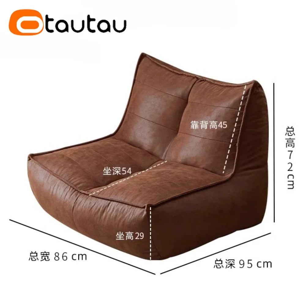 Housse de Pouf Poire en Cuir Synthétique (Sans Garnissage)