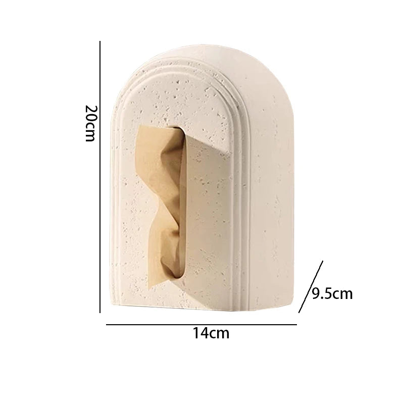 Vertical Tissue Box – Cream Luxe Style