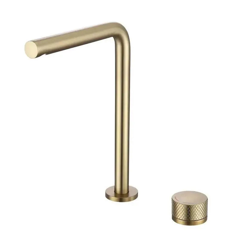 Robinet de Baignoire Or Rose Brossé Rotatif Grand Écart