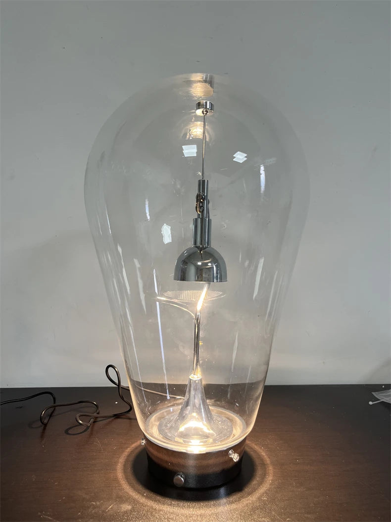 Lampe de Bureau Verre Italienne Vintage Rotative Dimmable