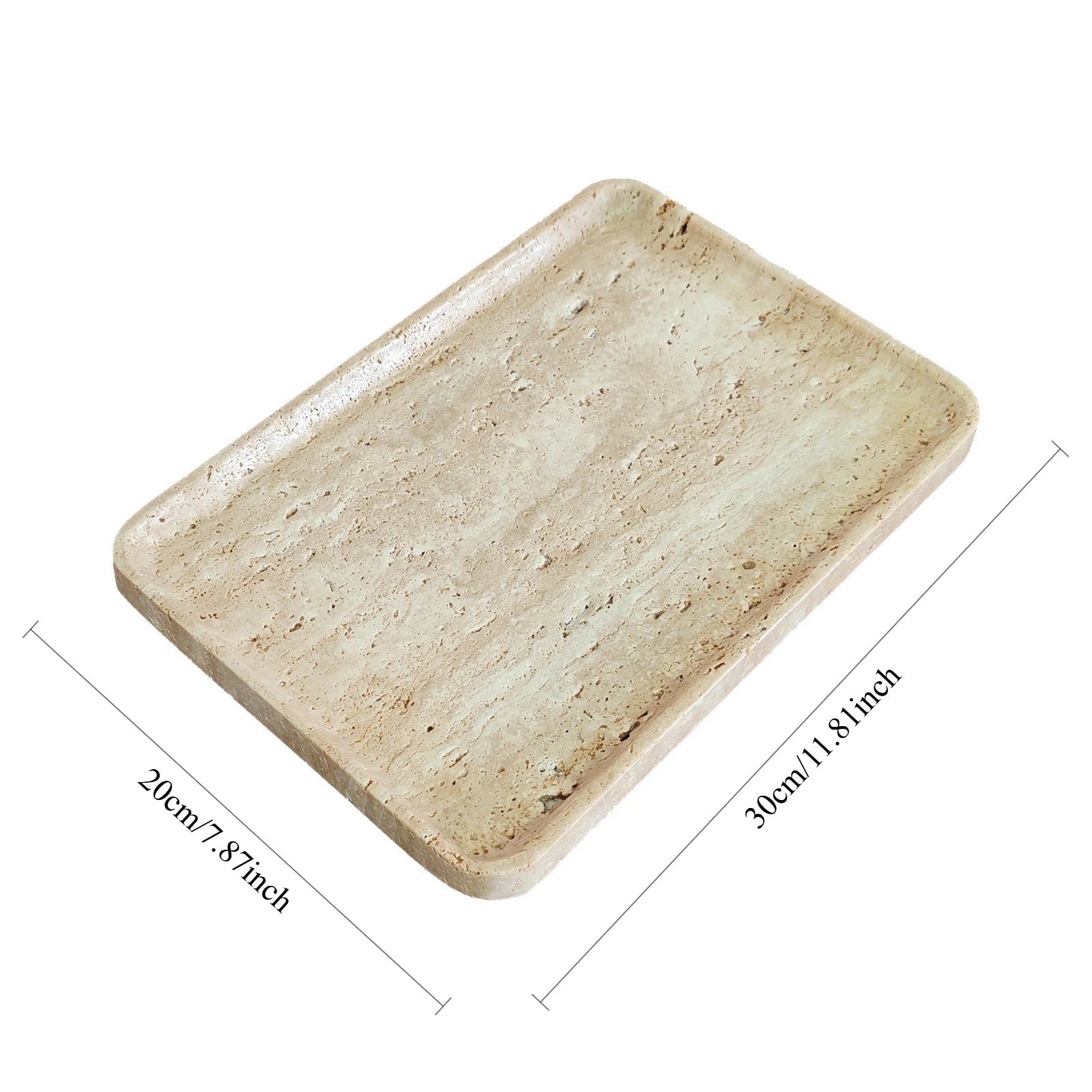 Plateau Coiffeuse Marbre Travertin Rectangulaire Luxueux
