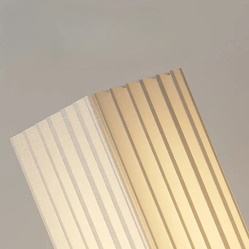 Lampe sur Pied Bois et Tissu - Veilleuse Décorative LED