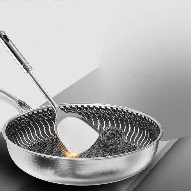 Poêle Wok Tri-Couches Acier Inoxydable 316 Double Face