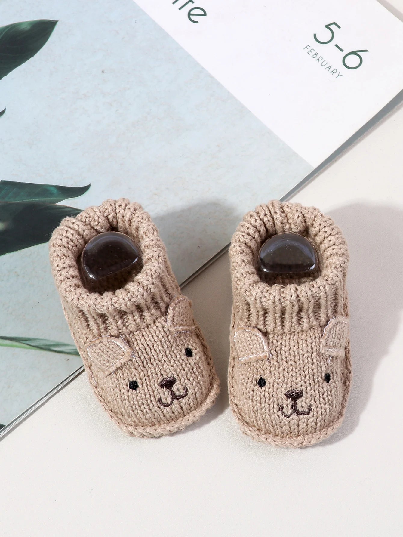 Chaussons Bébé Tricotés Motif Cartoon 0-3 Mois
