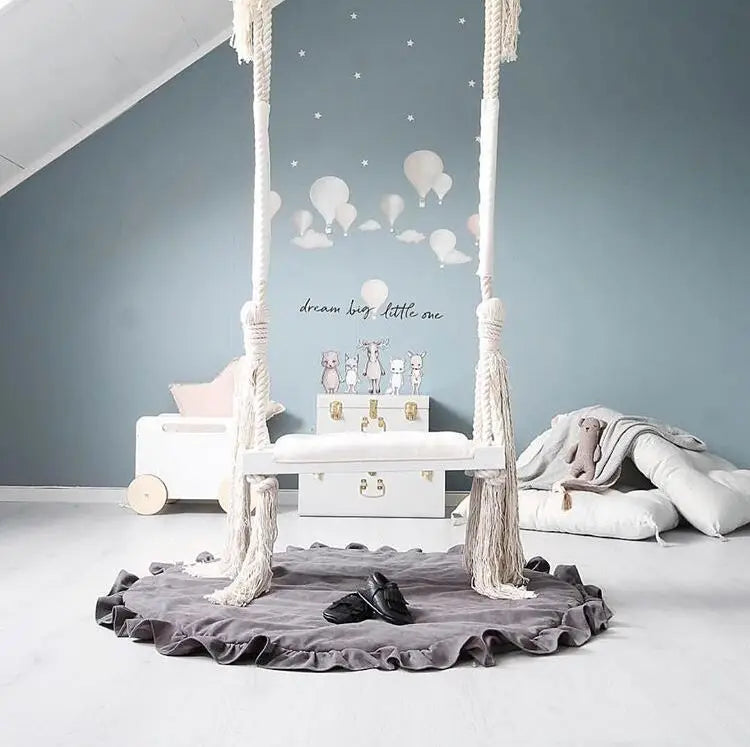 Tapis d'Éveil Rond en Coton 95cm