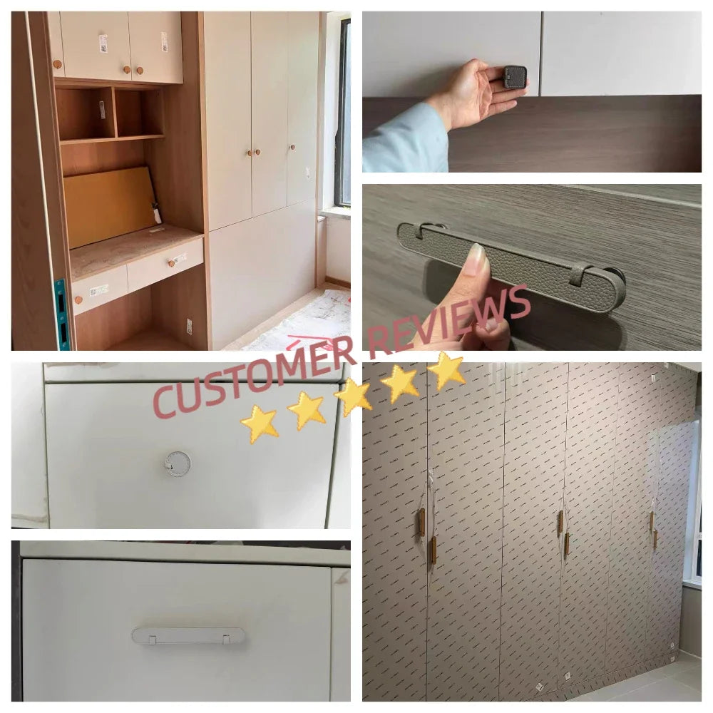 Poignée de Meuble Cuir pour Armoire de Cuisine et Garde-Robe