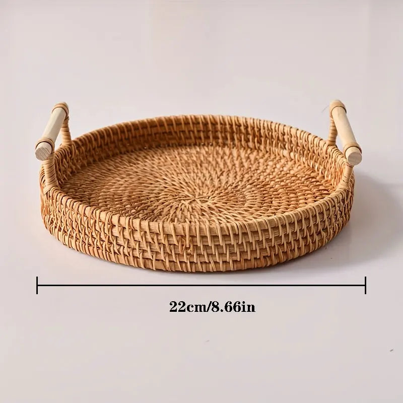 Panier de Rangement en Rotin Tressé - Avec Couvercle