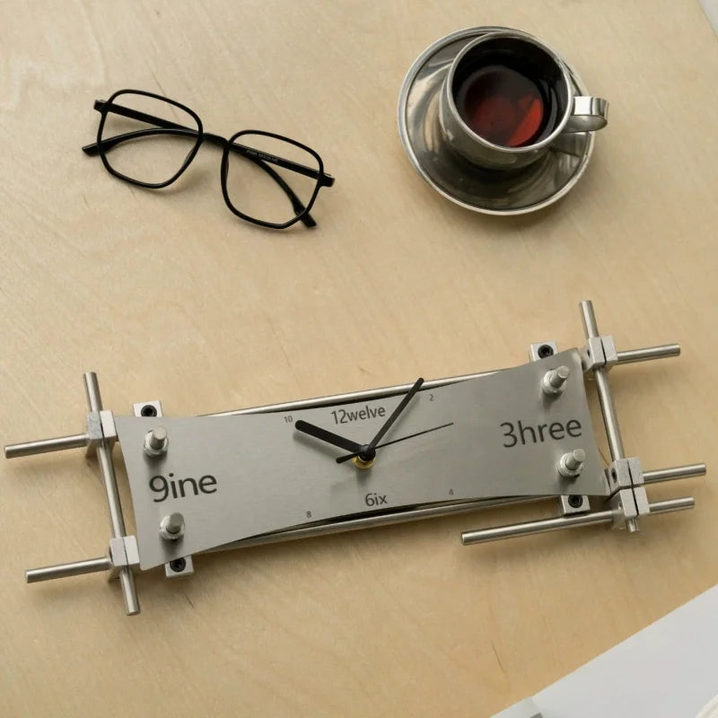 Bauhaus Metal Wall Clock – Nordic Minimalist Design, 40cm