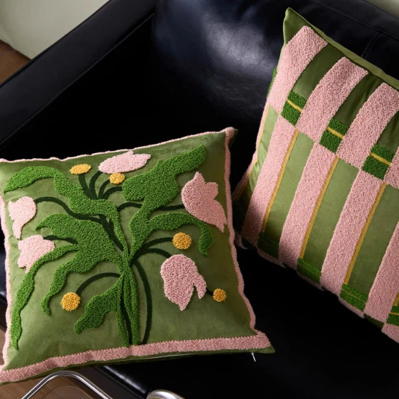 Set de Housses de Coussin Bohème - Floral et Géométrique