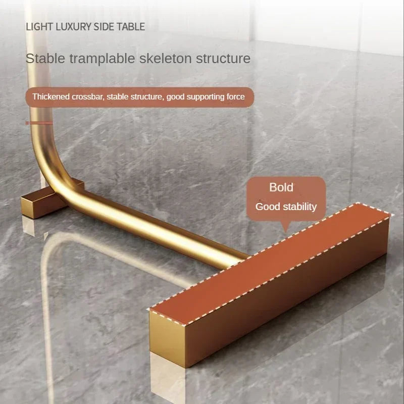 Table d'Appoint Métal Mobile - Petit Format Luxe Discret