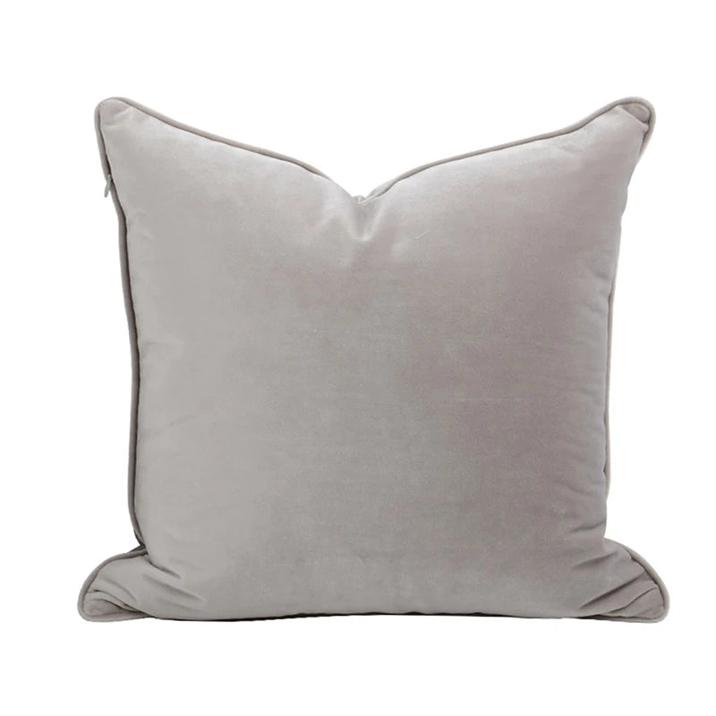 Housse de Coussin Velours Italien Vert Olive Uni