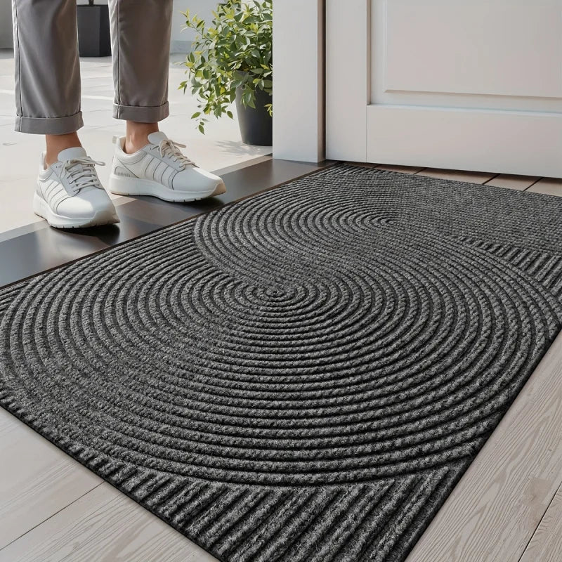Tapis Minimaliste Rond Texturé - Beige