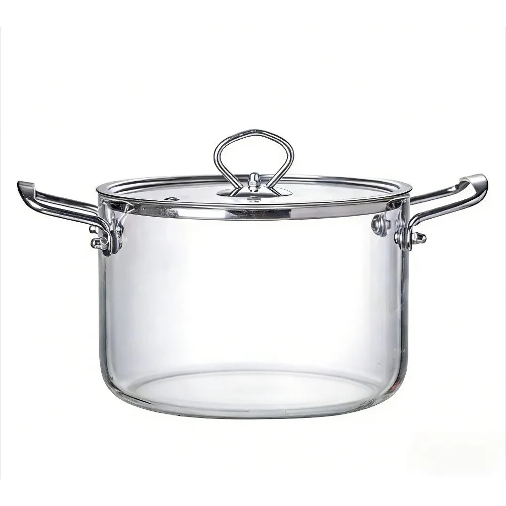Casserole en Verre Résistant à la Chaleur avec Double Poignée