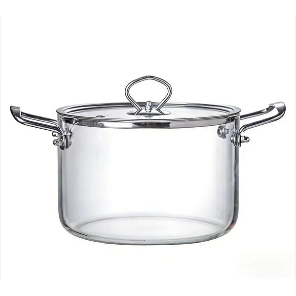 Casserole en Verre Résistant à la Chaleur avec Double Poignée