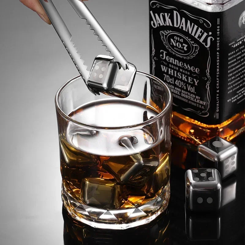 Pierres à Whisky Réutilisables en Acier Inoxydable
