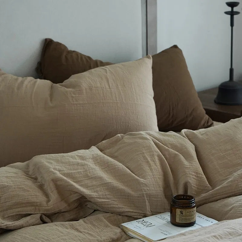 Parure de Lit en Gaze de Coton 3 Pièces