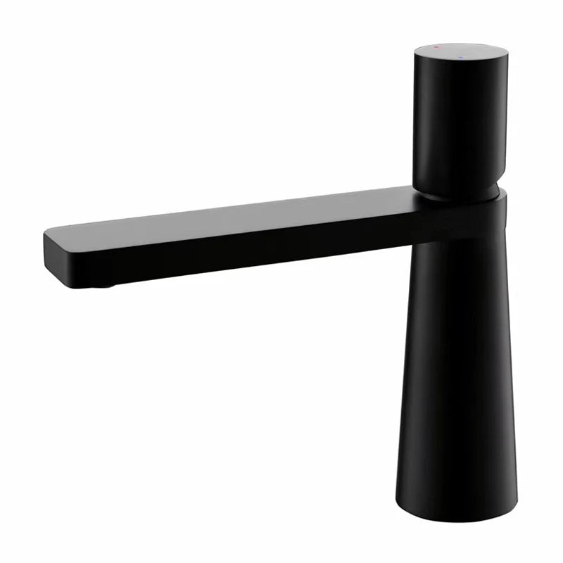 Robinet de Lavabo Or Brossé en Laiton Massif