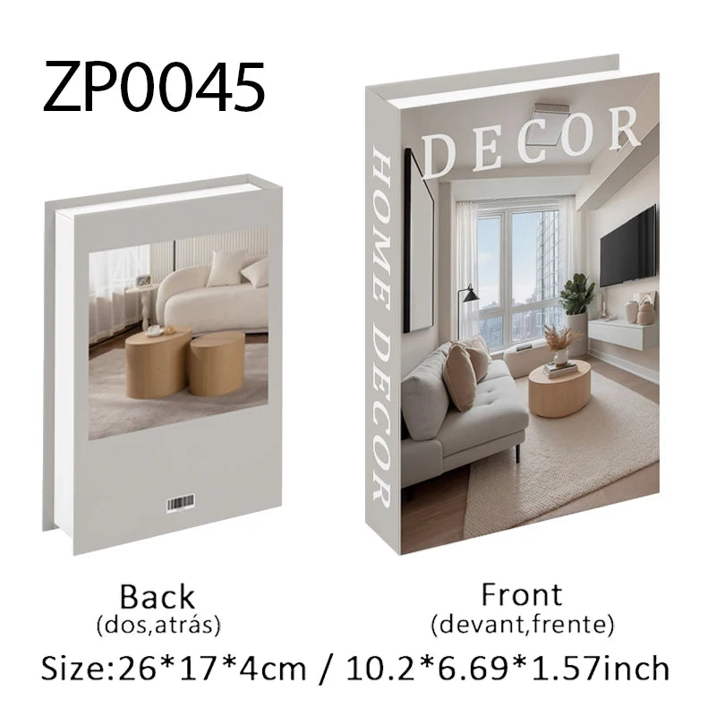 Boîte de Rangement Livre Factice Design Fashion Nordique