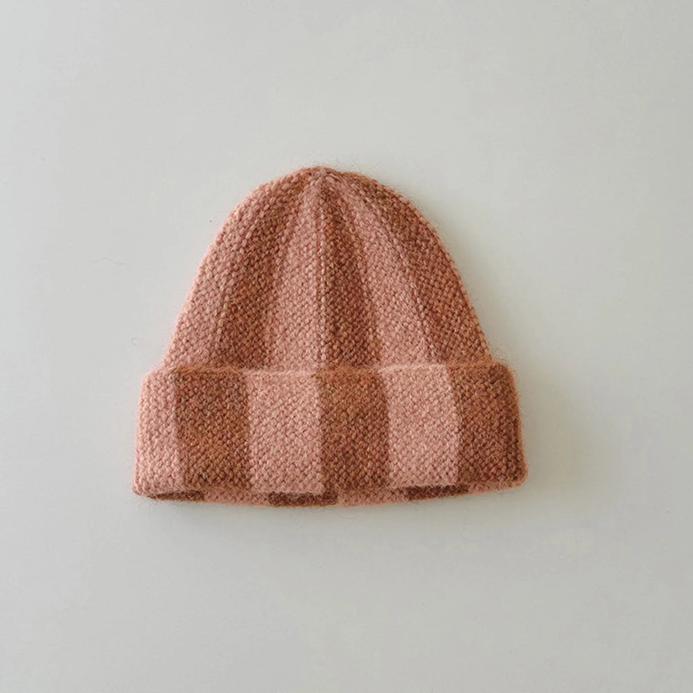 Bonnet Enfant Tricoté Motif Pastèque