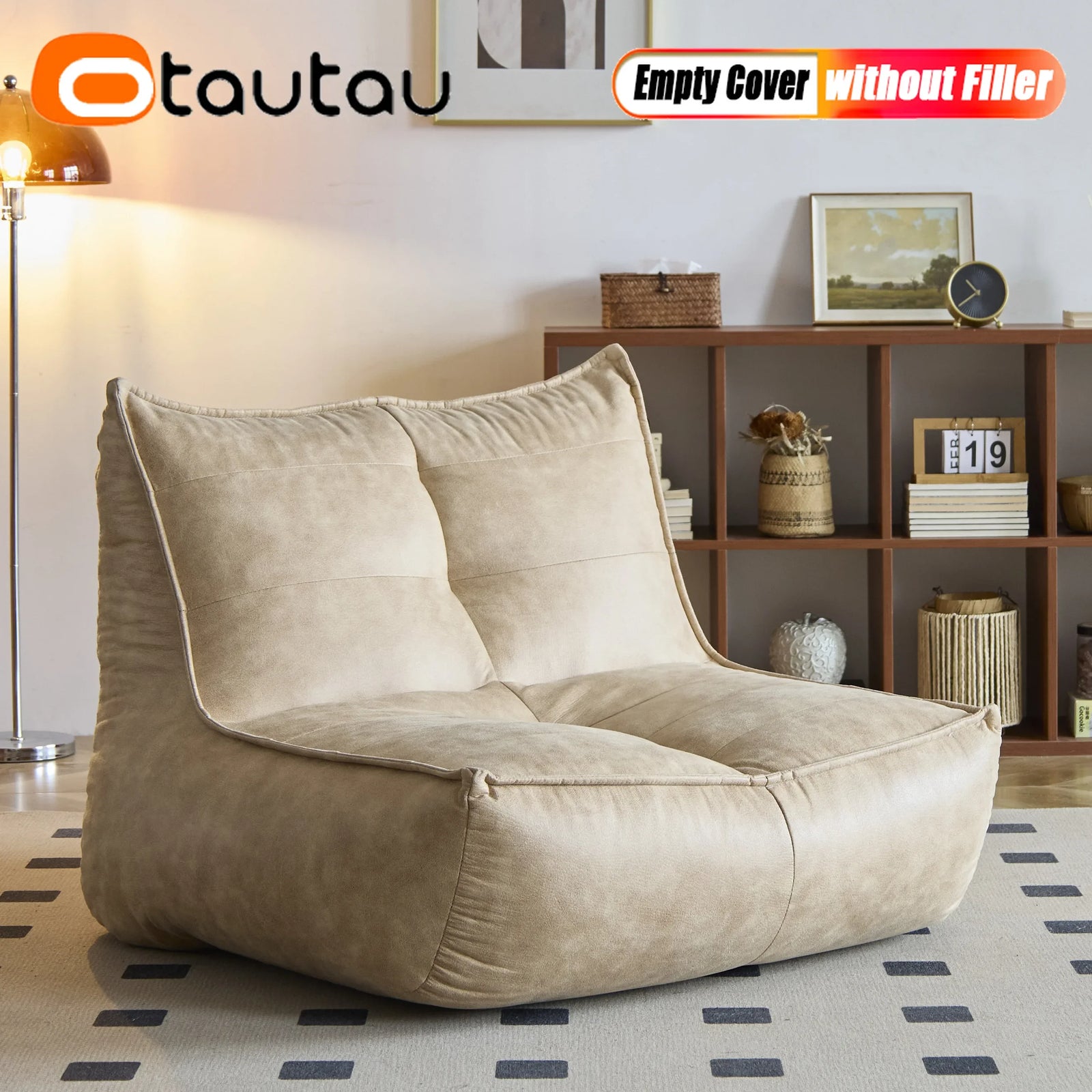 Housse de Pouf Poire en Cuir Synthétique (Sans Garnissage)