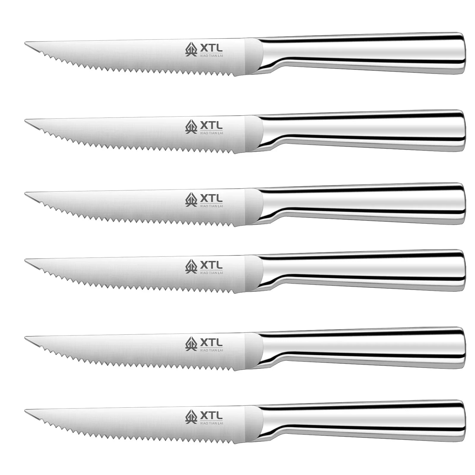 Ensemble Couverts à Steak Inox Dentelés Couteau Fourchette Cuillère