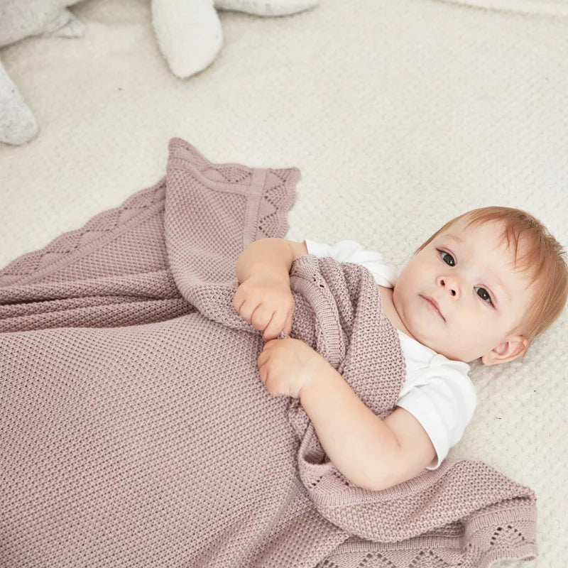 Couverture Bébé Tricotée Style Nordique