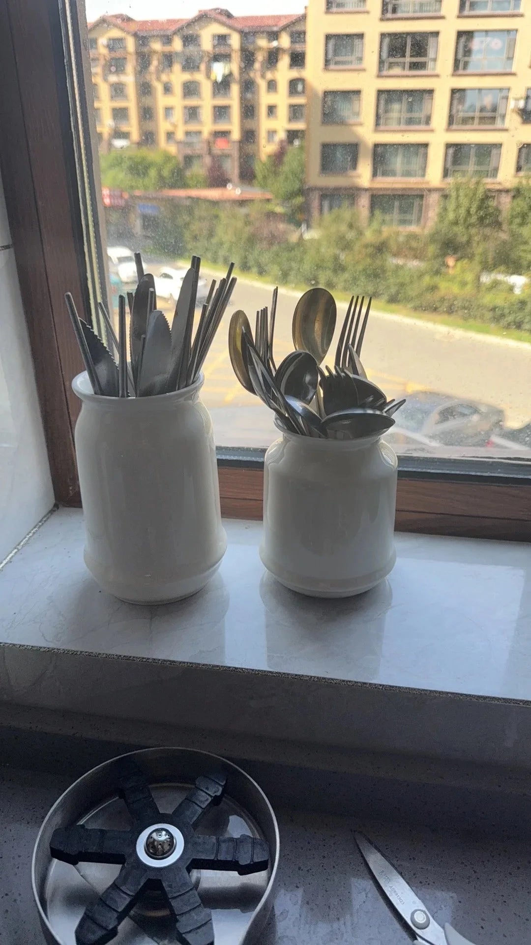 Pot à Ustensiles en Céramique pour Plan de Travail