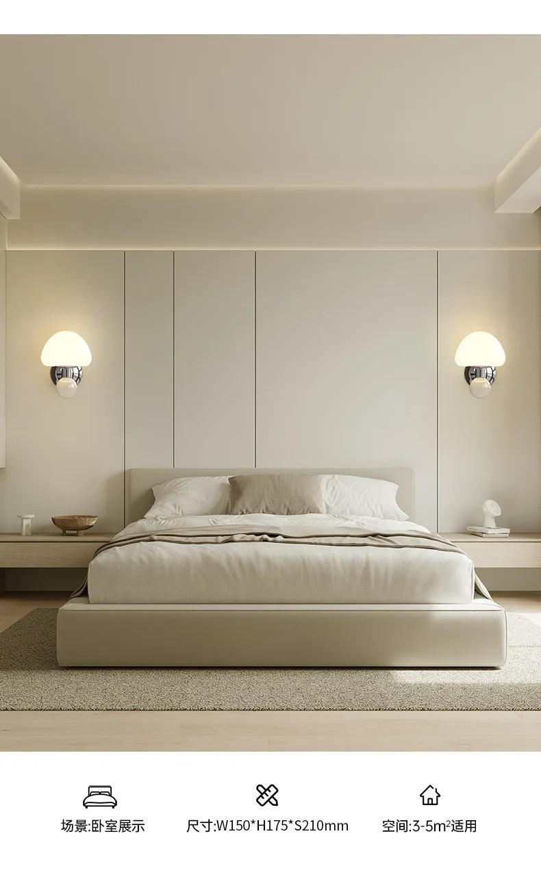 Applique Murale LED Champignon Crème à Tirette Enfant