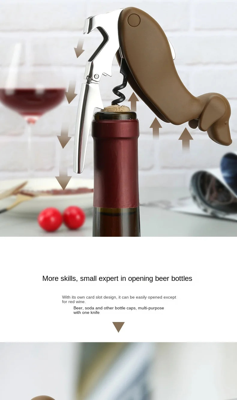 Tire-Bouchon Forme Chien avec Coupe-Capsule
