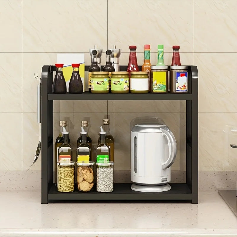 Étagère de Comptoir Métallique 2 Niveaux Gain de Place