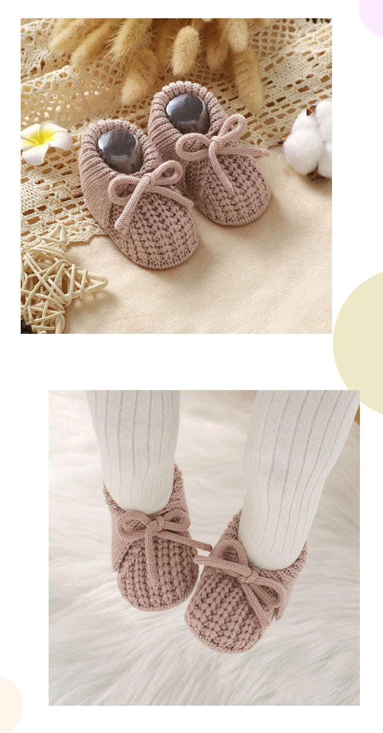 Chaussons Bébé Tricotés à Revers 0-18 Mois