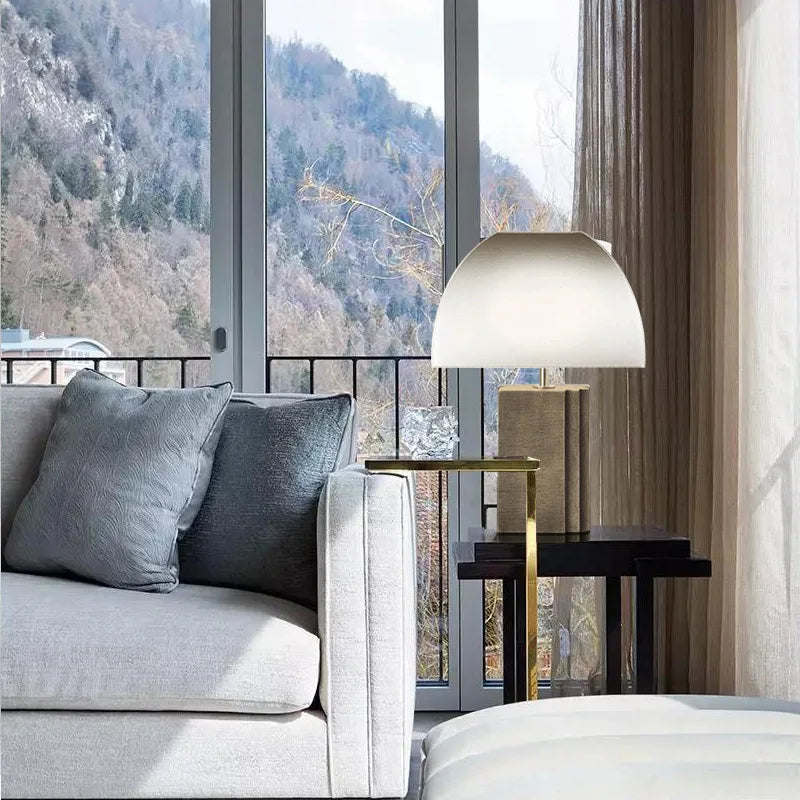 Sculptural Table Lamp – Postmodern Metal Base Light