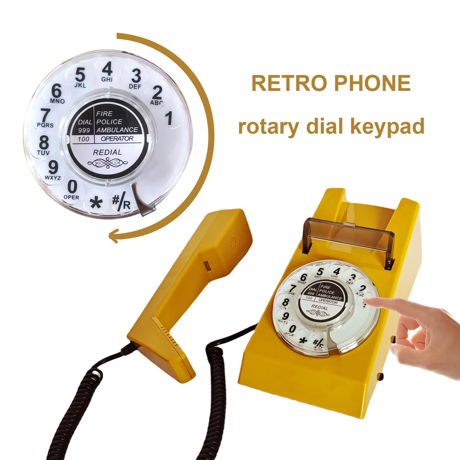 Téléphone Mural à Fil Vintage Style Ancien