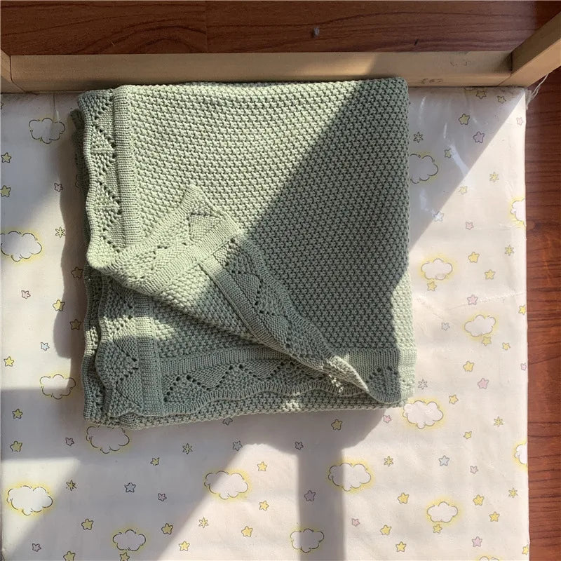 Couverture Bébé Tricotée Style Nordique