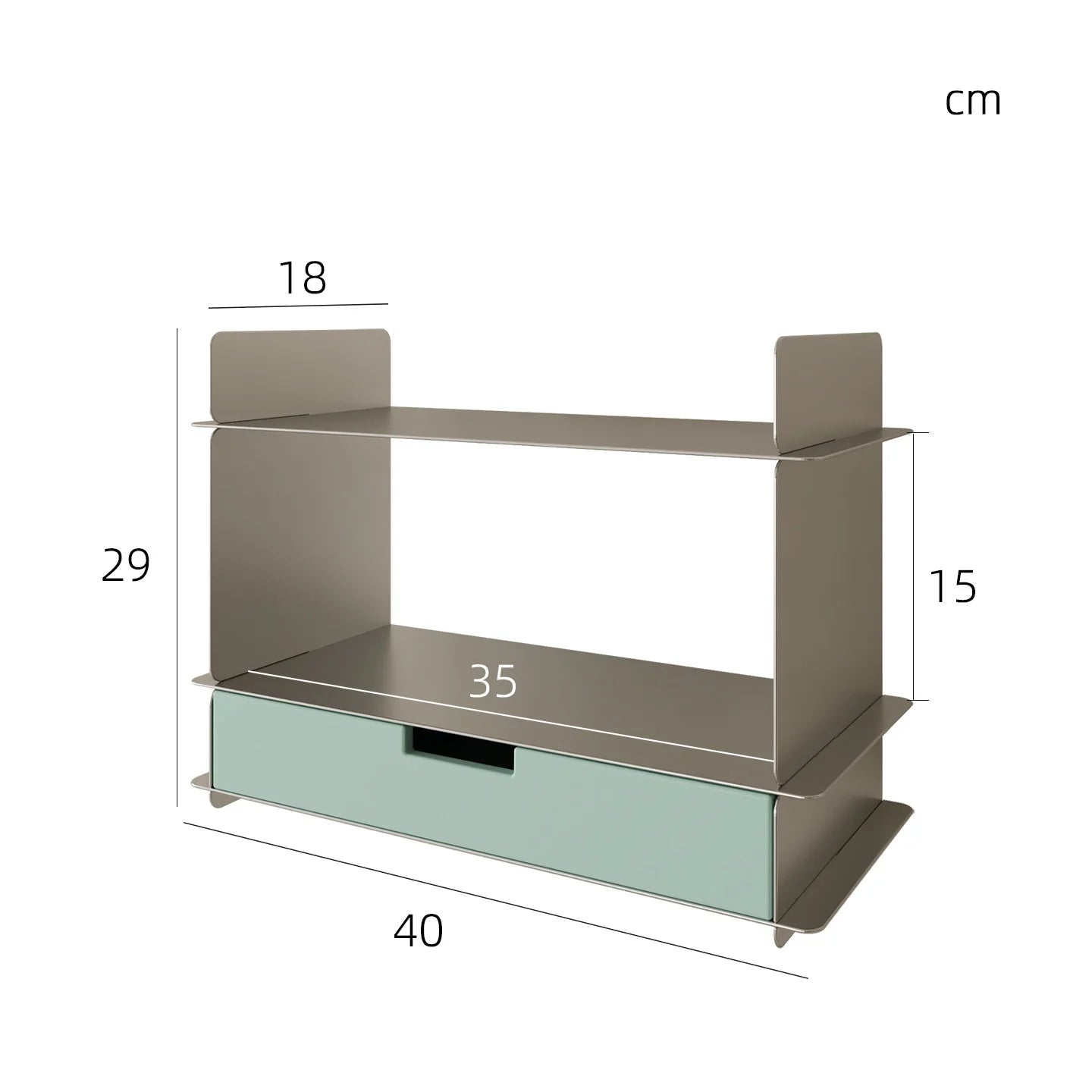 Bauhaus Storage Shelf – Minimalist Display & Perfume Rack, 40x29x18cm