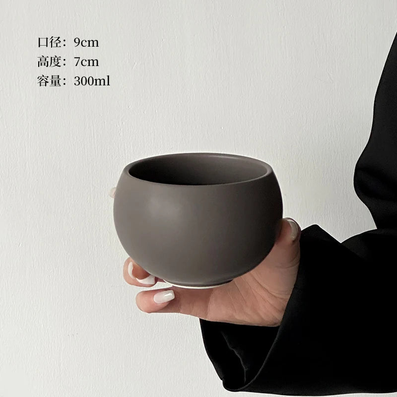 Tasse et Soucoupe Céramique Forme Œuf Style Européen