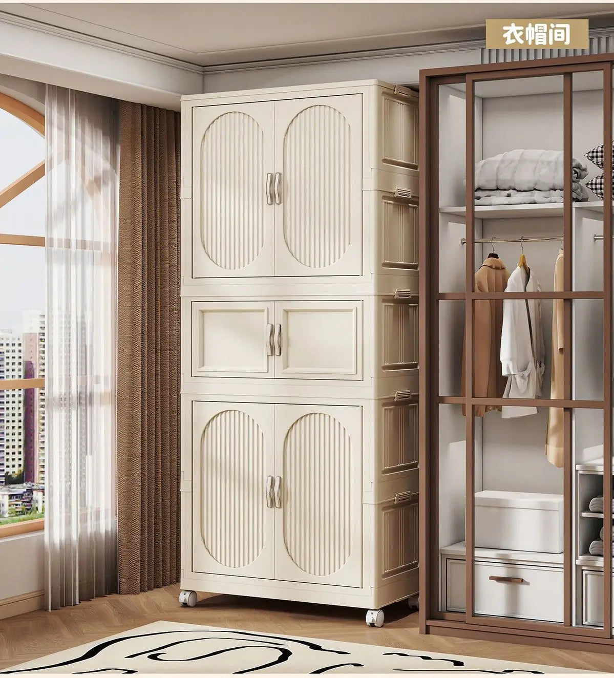 Armoire Pliable Enfant pour Vêtements et Jouets