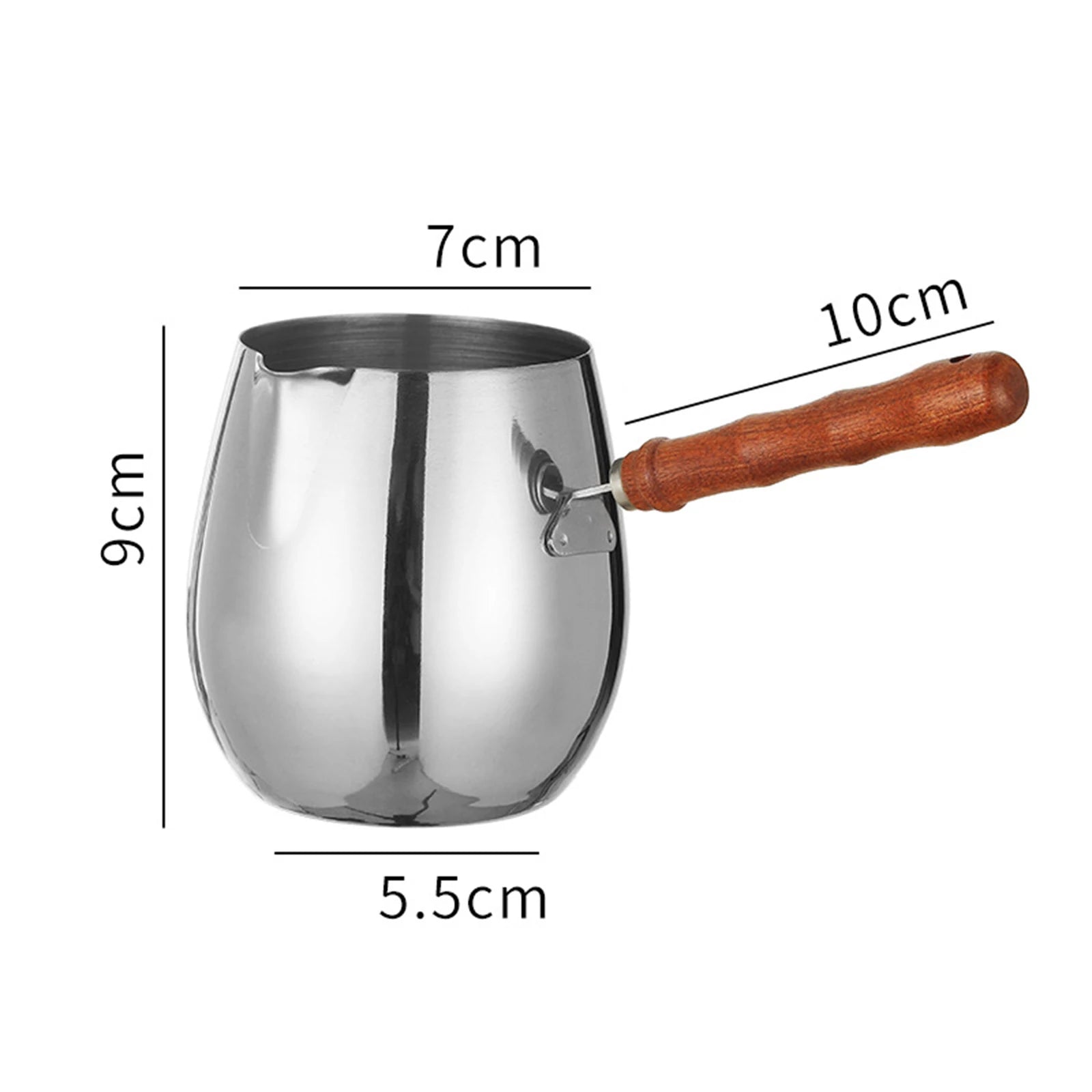 Cafetière Turque en Acier Inoxydable Manche Long