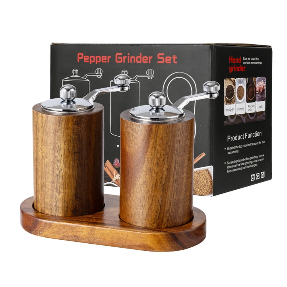 Ensemble Moulins à Poivre et Sel Bois d'Acacia Classique